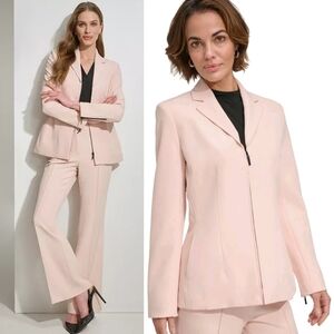DKNY Zip-Front Jacket, Sleeve Zip Pink Blazer Sz‎ 0